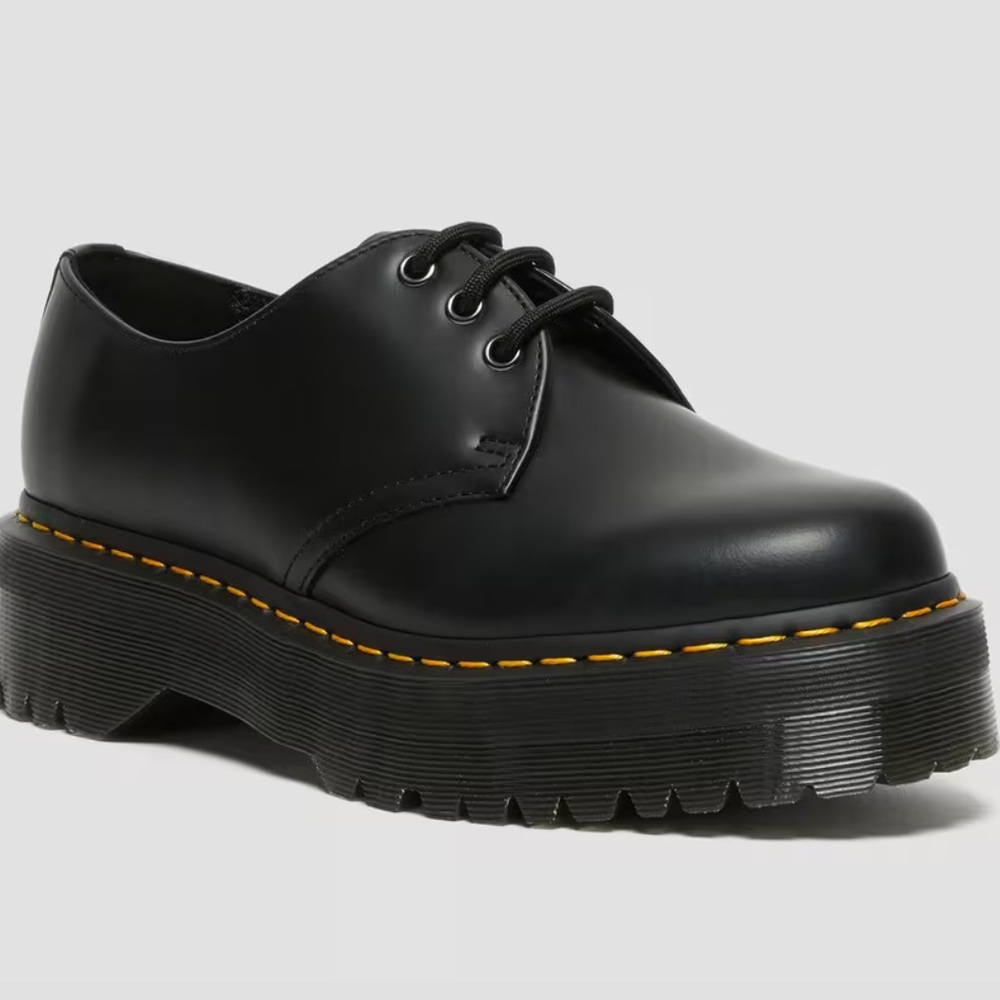 doc martens 1461 smooth leather platform shoes